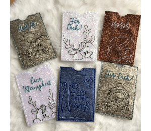 Stickserie ITH - 12 Geschenkkartenhüllen Weihnachten